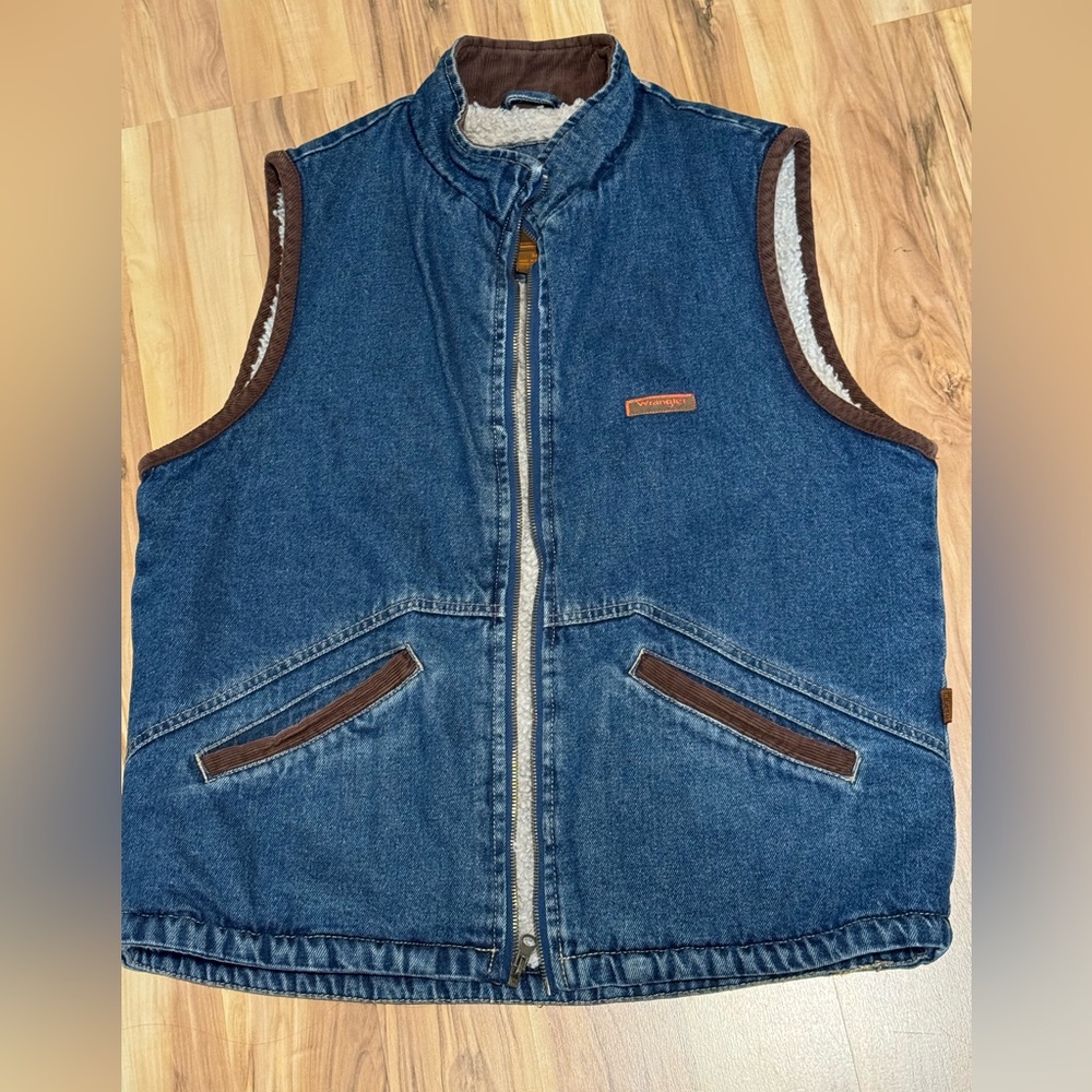 Wrangler Hero Denim Vest - Men’s Gilet Sherpa